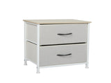 Levede Chest of 2 Drawers Bedside Table Beige CH1052-CR_NZ