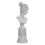 Character Figurine Desktop Craft Ornament Resin Statue for Living Room Office Coffee ShopWhite V1294-YM0901-3115210117913