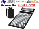 Black Massage Acupressure Mat Yoga Sit Lying Mats Pain Stress Soreness Relax AU NEW V201-QHGMMOREONE019