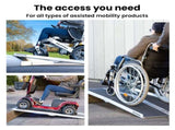EQUIPMED 152cm Portable Folding Aluminium Access Ramp, 272kg Rated, for Wheelchair, Mobility V219-HELRMPEQ15SA