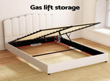 Artiss Bed Frame Queen Size Boucle FION BFRAME-H-FION-Q-WH-ABC