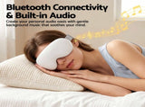 Livemor Eye Massager with Cooling & Heating Dual Hot Cold Compress Goggles with 12 Vibrating Nodes EYE-MASSAGE-03-COLD-WH