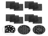 12Pcs Fish Tank Supplies Aquarium Isolation Plates Black PVC Mud Laying Fish Tank Filters V1369-AZ3-W-15988
