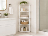 Levede Corner Bookshelf Adjustable Corner Bookcase Unit Living Room White CH1184-WH-AU