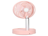 Mini Shake Head Fan Portable Folding Telescopic Electric Fan for Home Office OutdoorPink V1294-YM0721-3113210043812