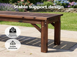 Gardeon Garden Benches Garden Seating Backless Timber Seat 120cm Brown ODF-BENCH-120-CC