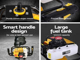 Giantz Post Hole Digger Petrol Motor Drill Extension Auger Bits Kits DI-EE-N-YE-KIT