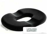 Black Memory Foam Donut Seat Cushion, Breathable Washable Tailbone Support for Office and Car Seats V1188-MS-731-031