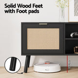 Artiss TV Unit 150cm Storage Cabinet Black FUR-U-CT02-TV150-RAT-BK