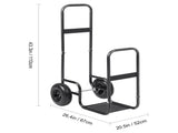 Firewood Log Cart, 113 kg Load Capacity, Outdoor and Indoor Wood Rack Storage Mover with Pneumatic V952-DCCH43XH27XWYTWGDV0