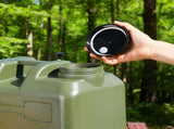 Green 20L container, camping storage, outdoor hydration, Australian camping gear, robust V1347-132-56960