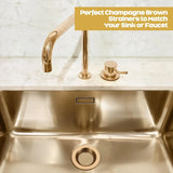 Kitchen Sink Strainer 2 Pack, Stainless Steel Drain Basket Cover Food and Hair Catcher for Kitchen V1189-LC-LY-00131