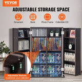 VEVOR Media Storage Cabinet, DVD Cabinet with Doors and Shelves, CD Storage Holds up to 576 CDs, V952-DVDCDCCJLDS1BWRMWV0