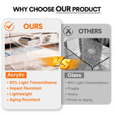 Acrylic Coffee Table Small Clear Acrylic Side Table For Coffee Drink Food Snack in Living Room V985-ACRYLICTABLE