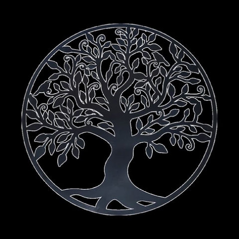 Black Tree of Life Wall Art Hanging Metal Iron Sculpture Garden 99cm V63-822661