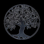 Black Tree of Life Wall Art Hanging Metal Iron Sculpture Garden 60cm V63-822651