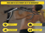 Wall Mounted Multi Grip Chin Up Bar Heavy Duty Pull Up Station for Upper Body Training V63-822411