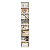 VEVOR 8-Tier Narrow Bookshelf 180cm Wooden Open Bookcase Adjustable Shelf White V952-BSSJZFXBHB1LL260FV0