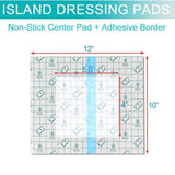 Waterproof Shower Cover Non-Stick Center Pad,10 Pcs Peritoneal Dialysis Port Protector,Clear V1369-AZ3-W-18933