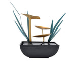 Tabletop Fountain LED Lights No Noise Compact Lightweight Classic Indoor Waterfall for Decorating V1294-YM0710-3115210156312