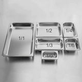 SOGA 6X Gastronorm GN Pan Full Size 1/3 GN Pan 6.5 cm Deep Stainless Steel Tray GASTRONORMPANS5415X6A