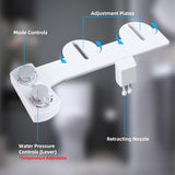 Bidet Attachment for Toilet with 2 PCS Universal Toilet Seat Bolts Kit V1258-DP02-C-835