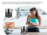 Household Ice Crusher Manual Stainless Steel ABS for Kitchen Use Plated Silver V1366-AZ2-W-20255