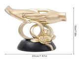 Gesture Sculpture Decor, Resin Abstract Holding Hand Love Gesture Statue Figurines for Wedding Home V1192-AZ-W-16524