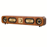 Wireless Speaker Portable Speaker Bluetooth Speaker Stereo Sound Subwoofer - Wood grain color - Size V1106-791-82065-WOO-01