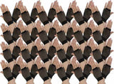 24 Pair Fishnet Gloves Fingerless Wrist Length 70s 80s Costume Party - Black V563-24PCS-18510-BLACK