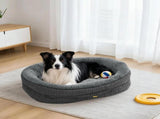 Pawz Orthopedic Plush Dog Bed Soft Washable Pet Bed Grey Cosy Cushion XL Size PT1354-XL-GY-AU