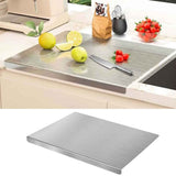 Stainless Steel Cutting Board with Edges Kitchen Chopping Board for Meat Vegables Fruit Prep V1369-AZ3-W-11164