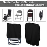 2 pcs Folding Lounger Cover, Windproof Anti-Uv Waterproof Folding Garden Chair Covers, Garden V1188-MS-227-0988