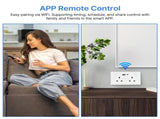 WiFi Touch Light Switch Smart Socket Flameproof Glass Panel Power Failure Memory APP and Voice V1294-YM0901-HS7879W-UK