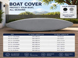 Heavy-Duty 600D Oxford Kayak Cover Waterproof UV-Resistant Canoe Protector with Storage Bag, V1341-ZY-WUVTVDU3-GREY-G