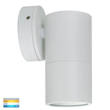 Tivah 5W 240V GU10 LED Tri Colour Single Fixed Wall Pillar Light, White V1202-V1-HVLHV1137GU10T