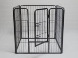 YES4PETS 4 Panel 80 cm Heavy Duty Pet Dog Puppy Cat Rabbit Exercise Playpen Fence Extension V278-HPL80-4-B-DOOR
