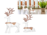 Nordic Style Geometric Standing Sitting Elk Sculpture Resin Deer Statue Tabletop Ornaments V1294-YM0901-3115210004911