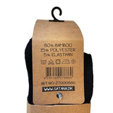 Black Bamboo Socks 10 Pairs for Women Men, Soft Breathable 80% Bamboo 15% Polyester 5% Lycra, V1189-LC-DG-00122