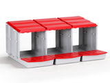 i.Pet Chicken Nesting Box 3 Hole Roll Away Poultry Hen Laying Egg Hutch Red PET-CHICK-BOX-3HF-RD