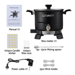 Devanti 5L Wax Melter Candle Making 1200W Melting Pot Furnace Quick Pour Spout Soy Soap WAX-06-5L