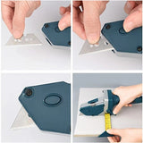 Professional Gypsum Board Cutter Kit with 5m Tape Measure & 5 Spare Blades Aluminum TPR Handle for V1232-QGJ001