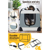 i.Pet Pet Carrier Soft Crate Dog Cat Travel 90x61CM Portable Foldable Car 2XL PET-CARRIER-2XL-BL