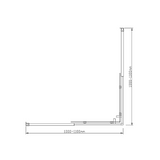Adjustable 1100x1100mm Double Sliding Door Glass Shower Screen in Black V63-843871