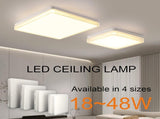 Flush Mount Ceiling Lights LED, Square White V178-36331