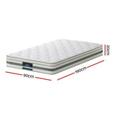 20cm Giselle Mattress Single Green Tea Mattresses MATTRESS-B-MINT-20-S
