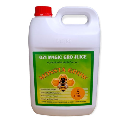5L Monsta Grow Juice - Organic Structural Foliar Growth Nutrient - Ozi Magic V238-SUPDZ-39769612681296