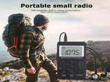 2X Portable Radio FM/AM Dual Band Stereo Digital Portable Mini Radio Receiver with LCD Display V1192-AZ-W-23090