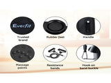 Everfit Vibration Machine Platform Vibrator With Resistance Rope Home Gym Black FIT-H-VP-S-BK