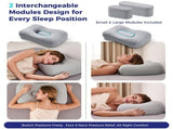 Side Sleeper Pillow - Face & Neck Relief, Dual-Mode 2-in-1, 60D Memory Foam, Dual-Height 4" & 5", V1107-115-96914-GRY
